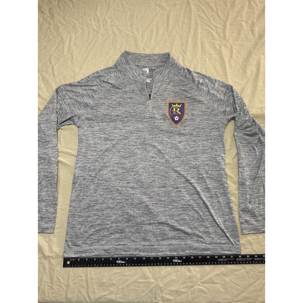 Real Salt Lake MLS Soccer Long Sleeve 1/4 Zip Warm-up Shirt - Size Large- New